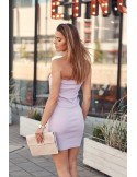 Ribbed fitted skirt/dress lavender FG542 - Online store - Boutique